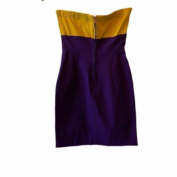 LE CHATEAU Colour Blocked Stretch Strapless Dress - Picture 3 of 6